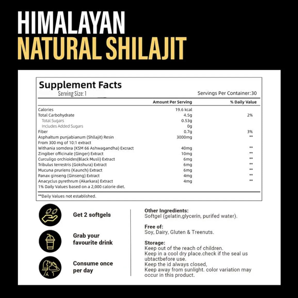 VitaDrive Natural Shilajit Gummies